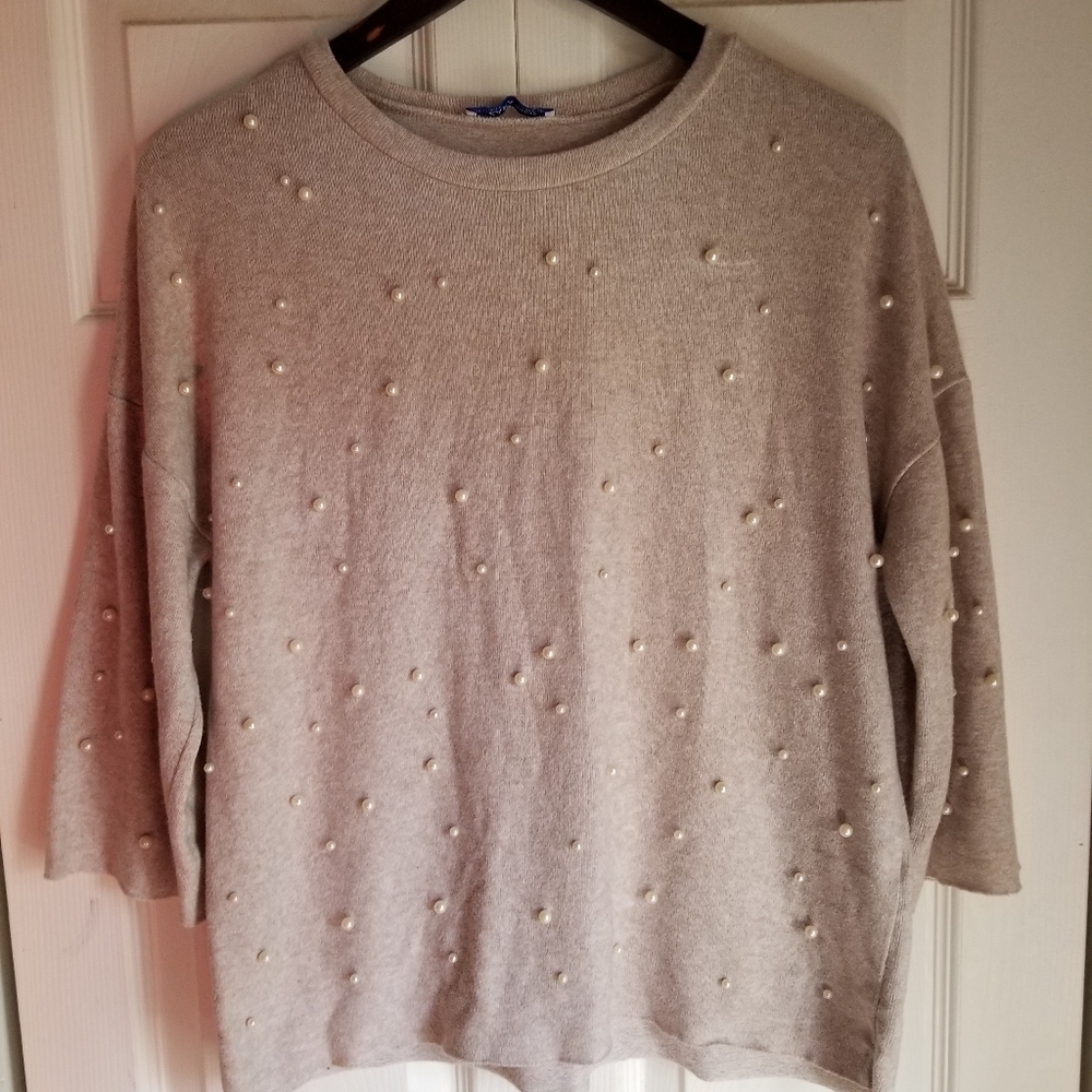 Zara pearl sweater
